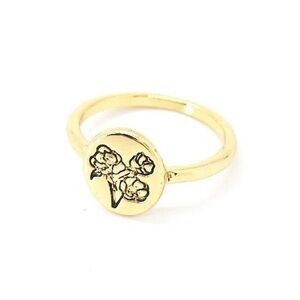Minimalist Flower Engraved Ring